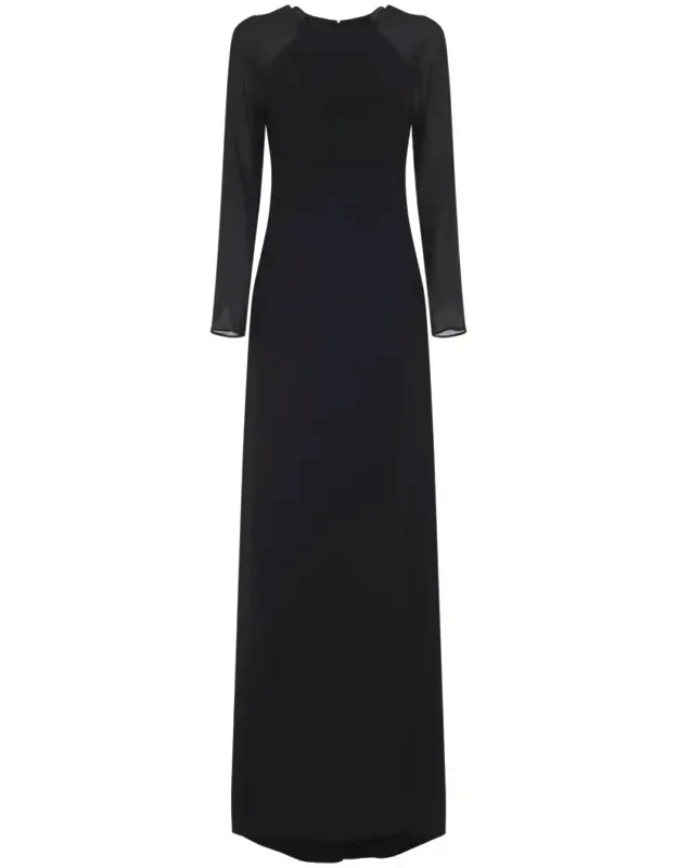 Dress Crafted In Viscose, Acetate And Elastane Blend With Round Neck