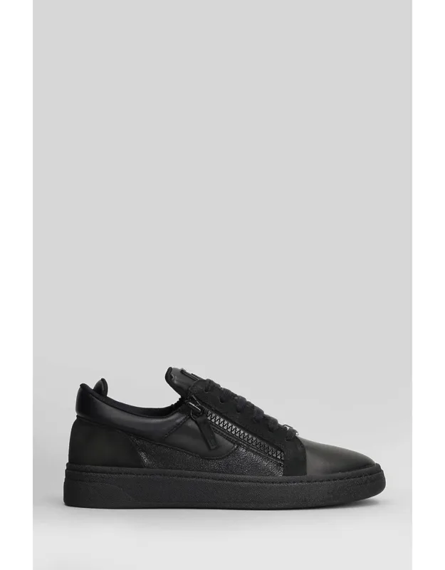 Gz94 Sneakers With Patch Logo And Side Zip
