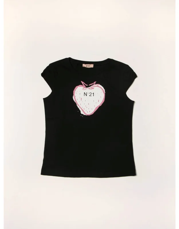 Cotton T-shirt With Strawberry Print