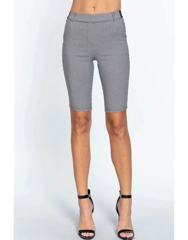 Jacquard Bengaline Bermuda Shorts