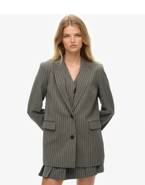 Pinstripe Boyfriend Blazer