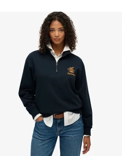 Country Club Crest Half Zip Sweatshirt
