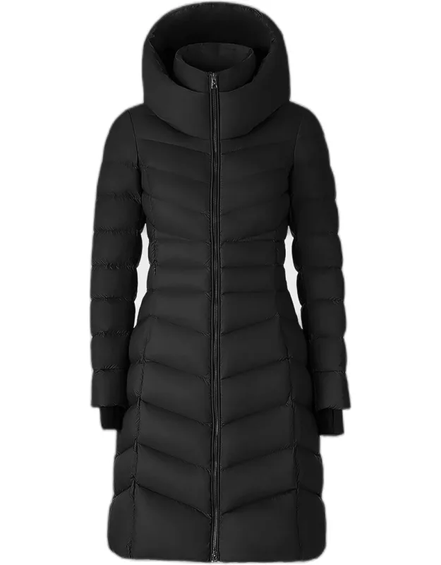 Down Fit-and-flare Hooded Coat