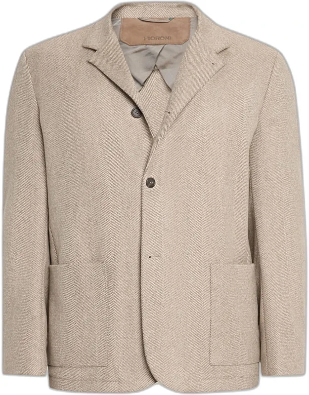 Cashmere Herringbone Voyager Jacket