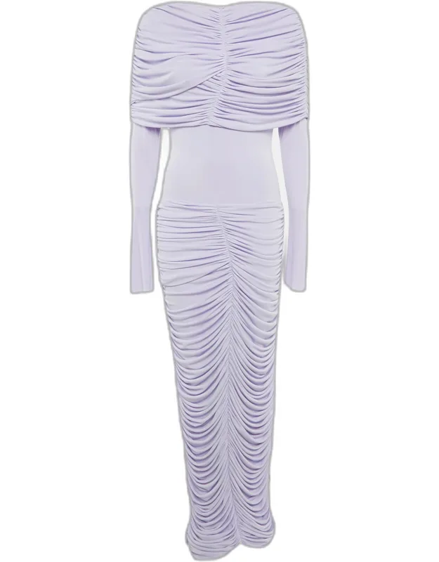 Jersey Knit Ruched Serafina Maxi Dress
