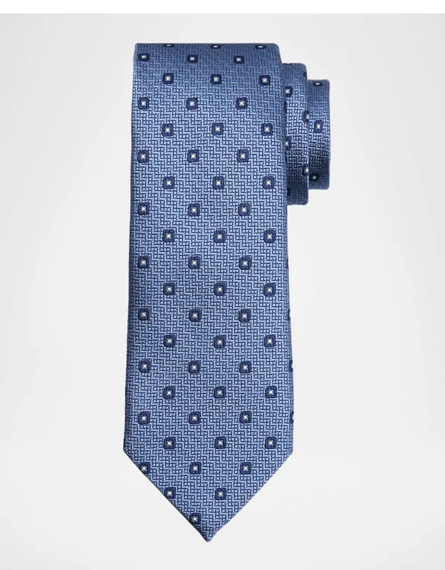Geometric Jacquard Silk Tie
