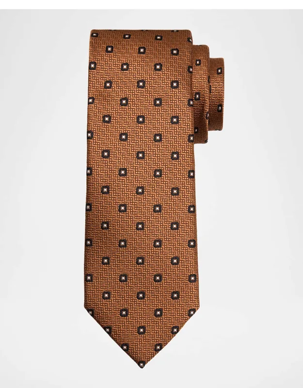 Geometric Jacquard Silk Tie
