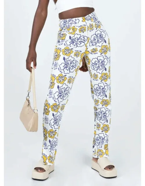 Tropical Dreams High Rise Straight Leg Denim Jeans