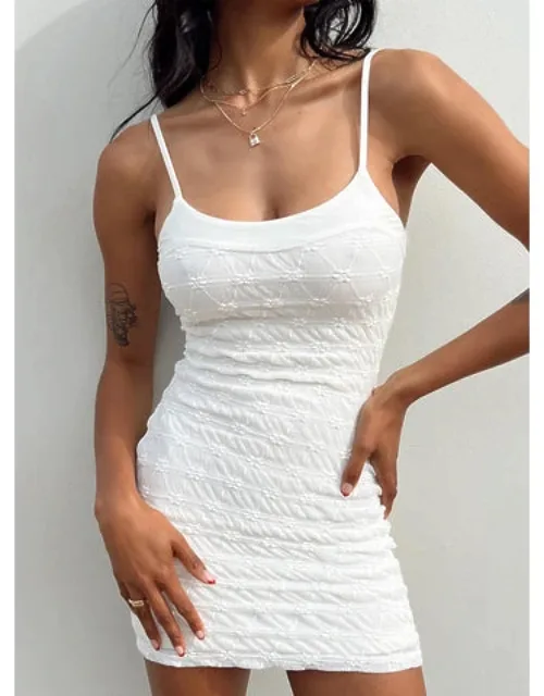 Mini Dress With Adjustable Shoulder Straps And Sheer Textured Material