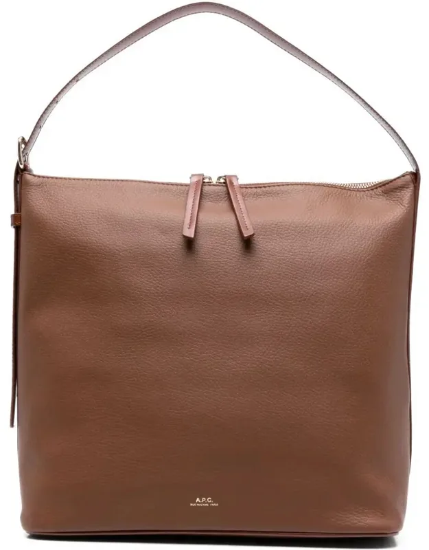 Vera Shoulder Bag In Grained Leather