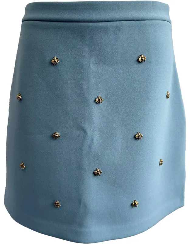 Bee-embellished Mini Skirt