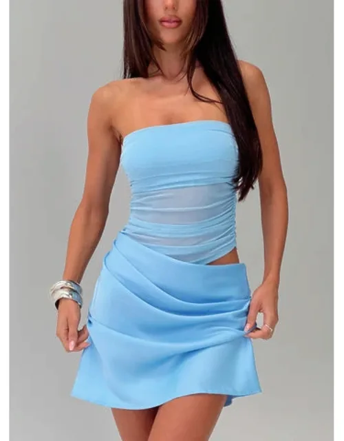 Elemental Strapless Mesh Mini Dress