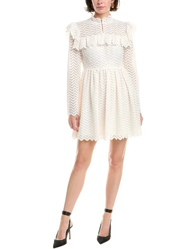 Chevron Lace Mini Dress