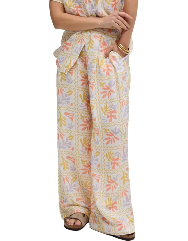 Matisse Wide Leg Patchwork Floral Print Trousers