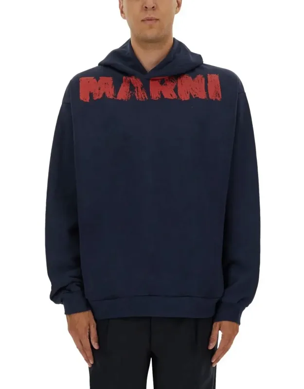 Sweatshirt With Maxi Logo Print