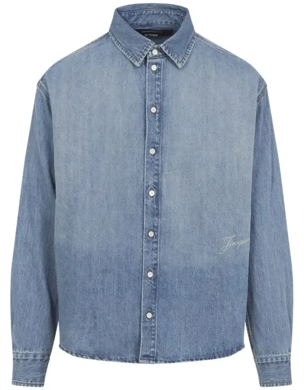 Shirt With Pointed Collar And Buttoned Cuffs