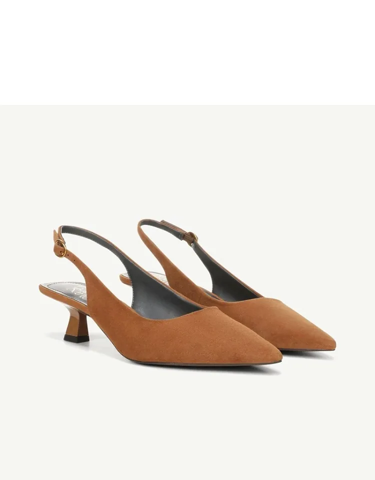 Jaden Slingback Shoes, Pointed Toe, Buckle Closure