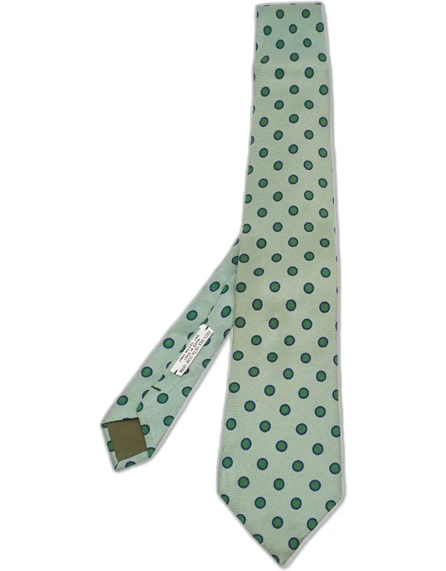 Green Dot Jacquard Silk Tie