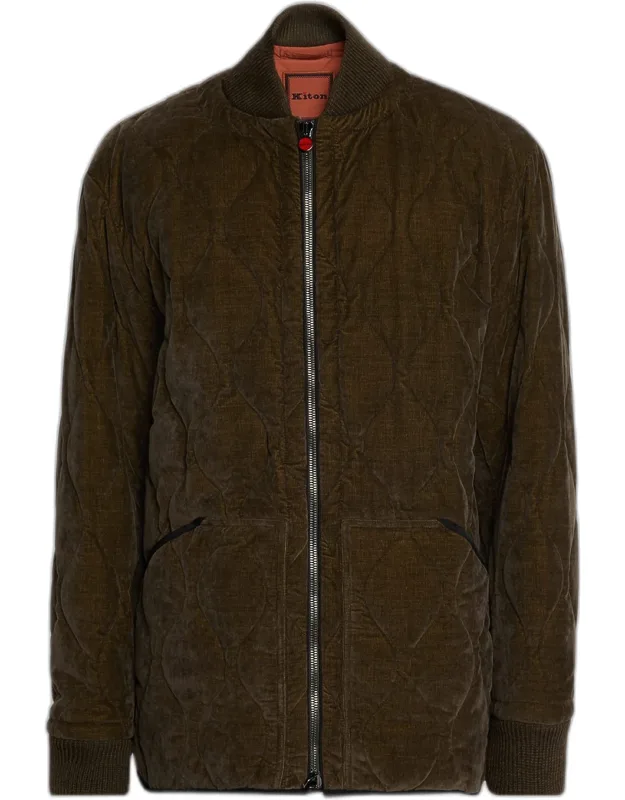 Quilted Bomber Jacket