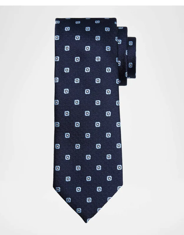 Geometric Jacquard Silk Tie