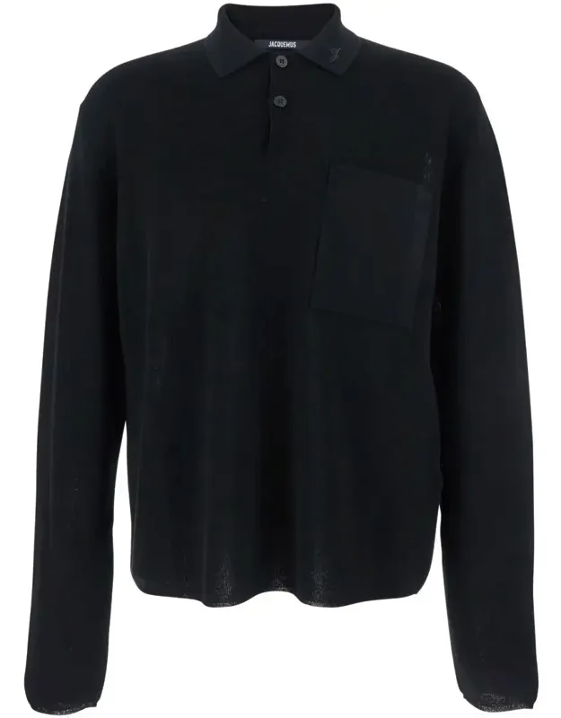 Polo Shirt With Tone-on-tone Logo On Front In Cotton Knit