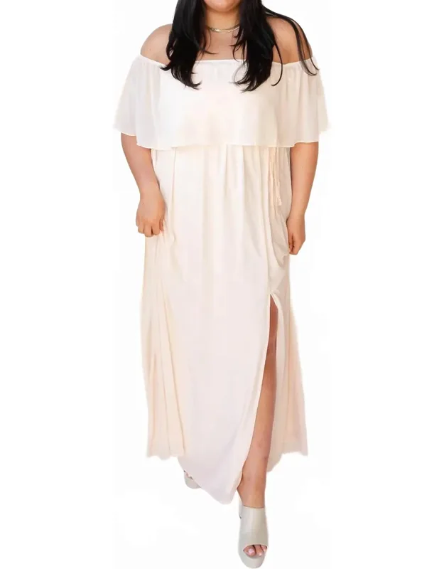 True Intentions Off Shoulder Maxi Dress