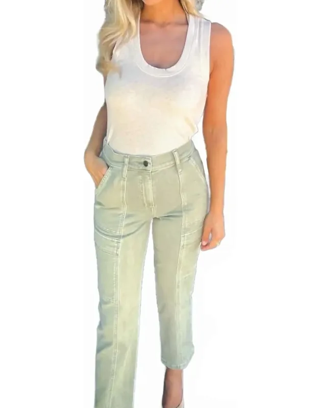 Straight Up Cargo High Rise Straight Jeans