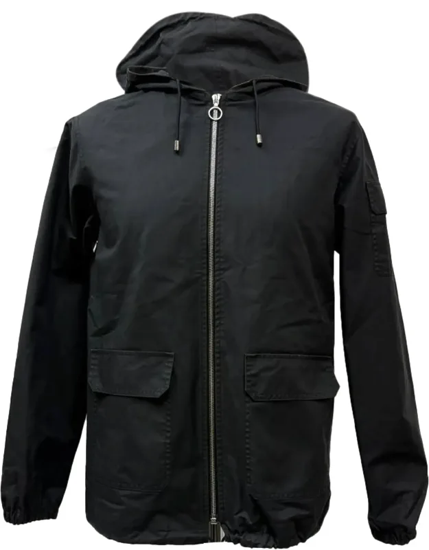 Zipped Hooded Jacket With Pockets
