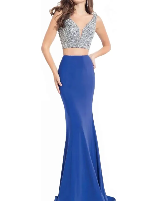 Two-piece Jersey Prom Dress