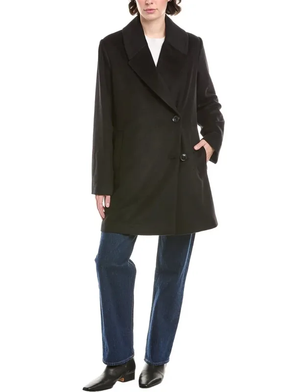 Sleek Wool-blend Coat
