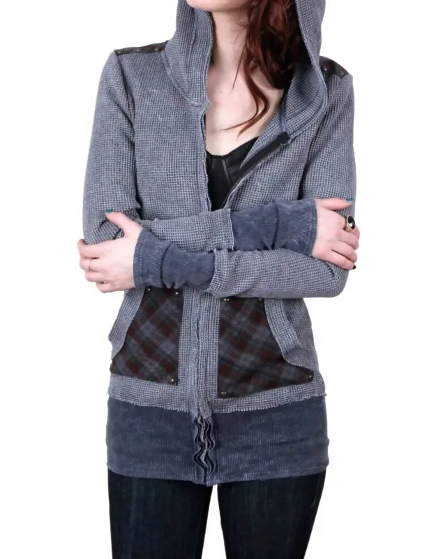 90's Seattle Thermal Tunic Hoodie