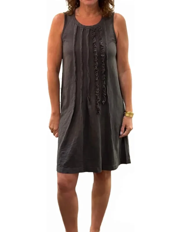 Ruffle Pintuck Dress