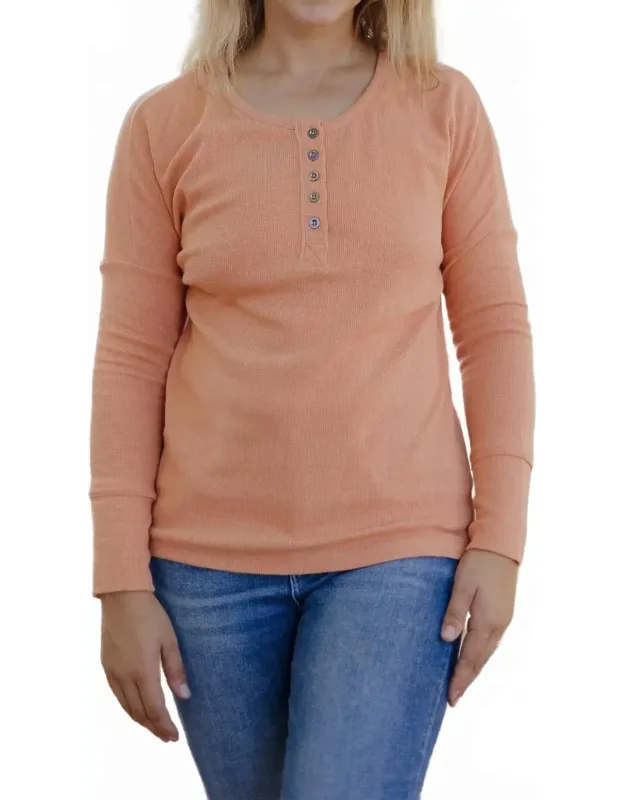 Long Sleeve Henley Top