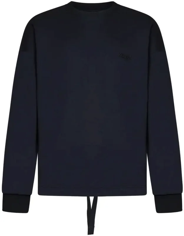 Sweater Ribbed Crew Neck Relaxed Fit