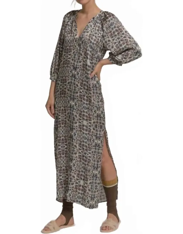 Fez Dress In Animal Art Print