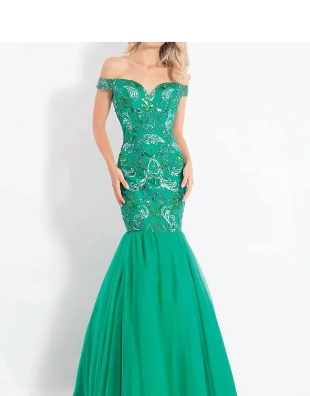 Off Shoulder Mermaid Prom Dress