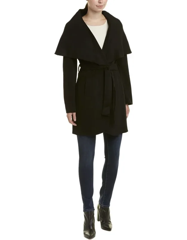 Belted Wool-blend Coat