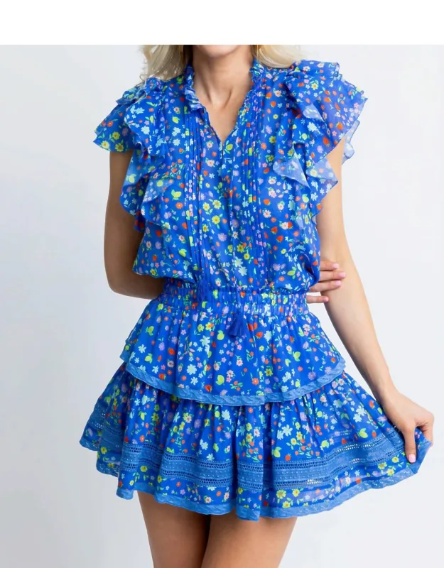 Summer Fruit Floral V-neck Dress