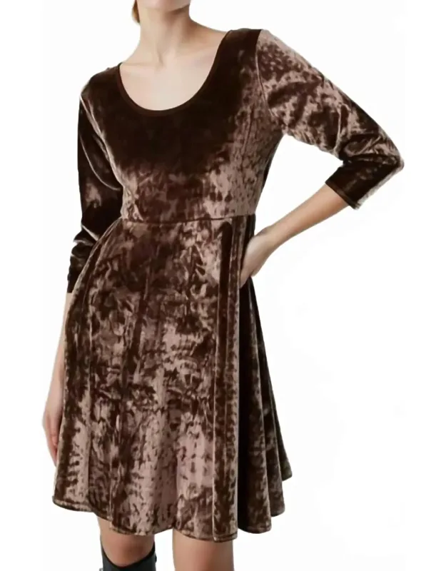 Studded Velvet Skater Dress
