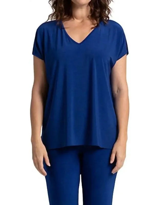 V-neck Slit Sleeve Top