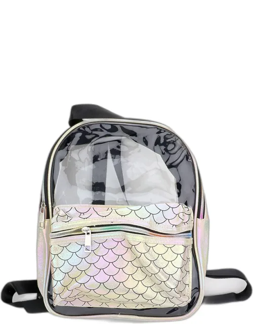 Shimmery Clear Transparent Backpack