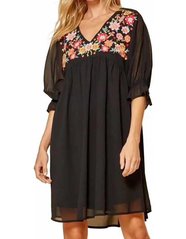 Floral Embroidered Dress