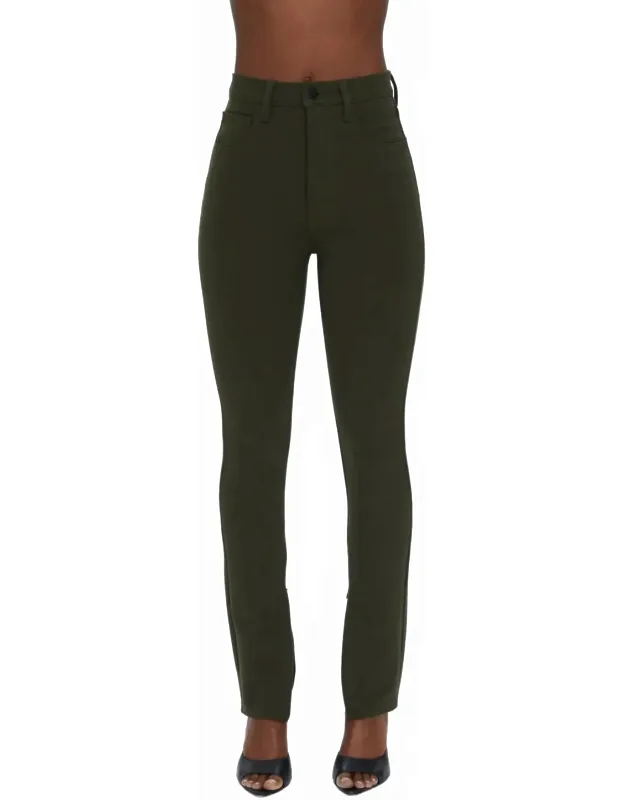 Kendal High Rise Skinny Scuba Jeans With Zippers