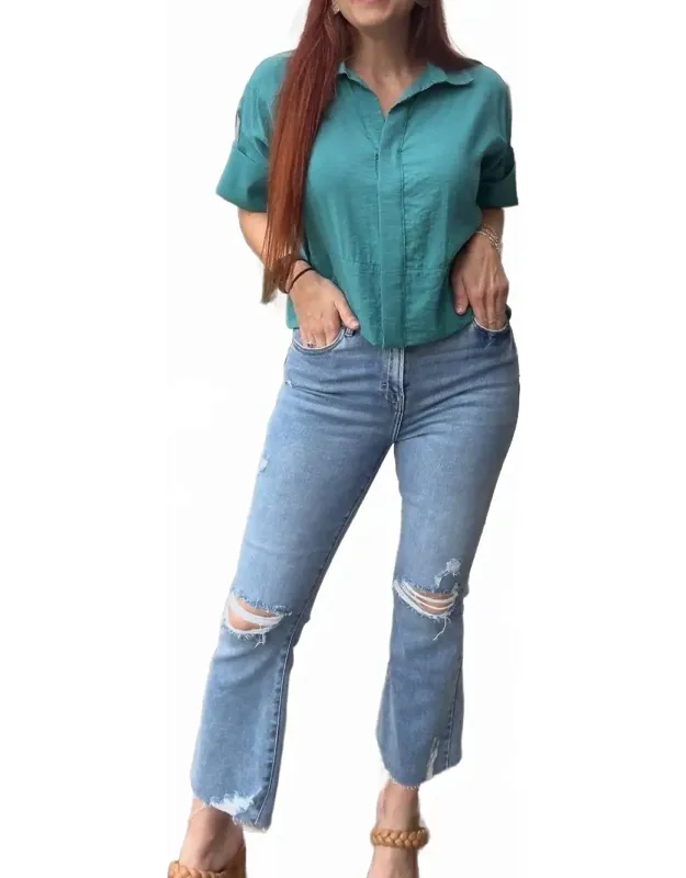 Happi Crop Flare Jeans