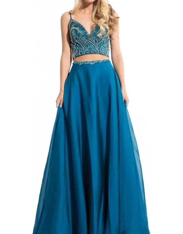 Two-piece Chiffon Prom Dress