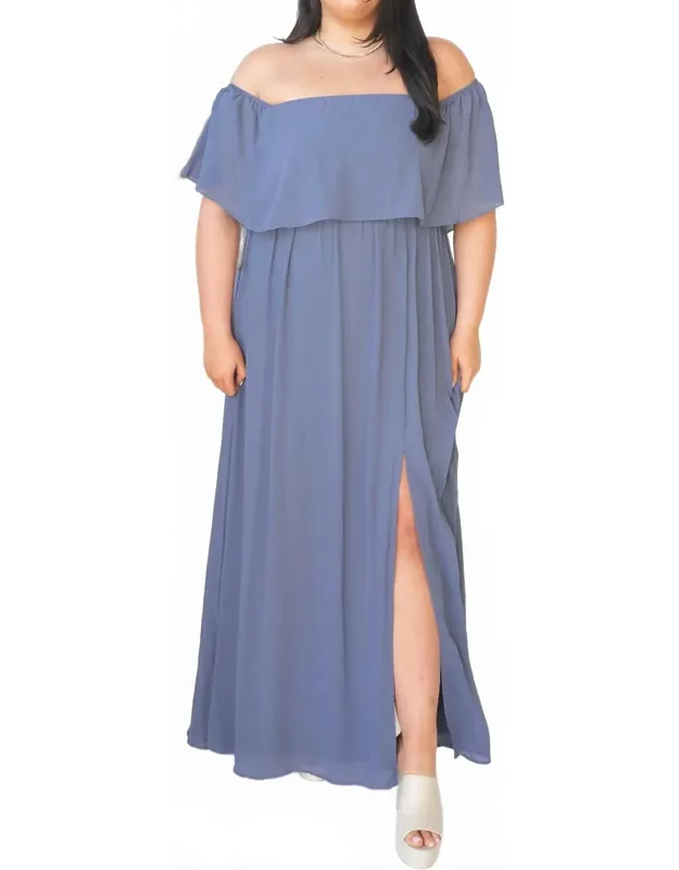 True Intentions Off Shoulder Maxi Dress