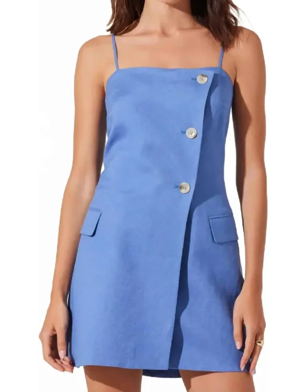 Button-front Wrap Dress