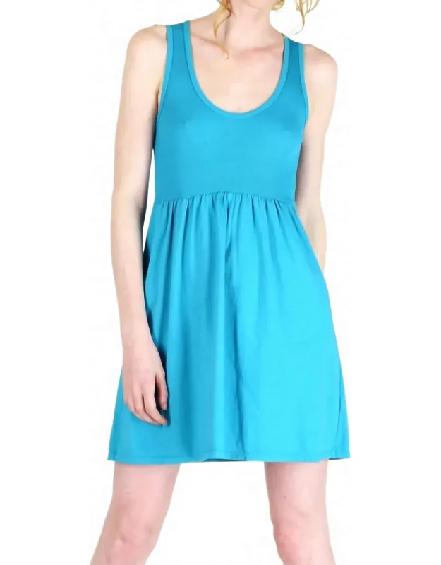 Corset Back Cotton Mini Dress