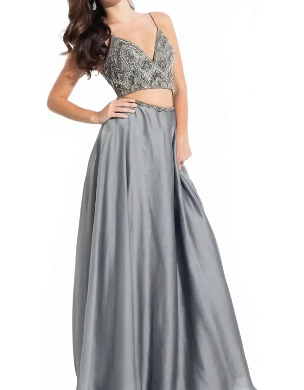 Two-piece Chiffon Prom Dress