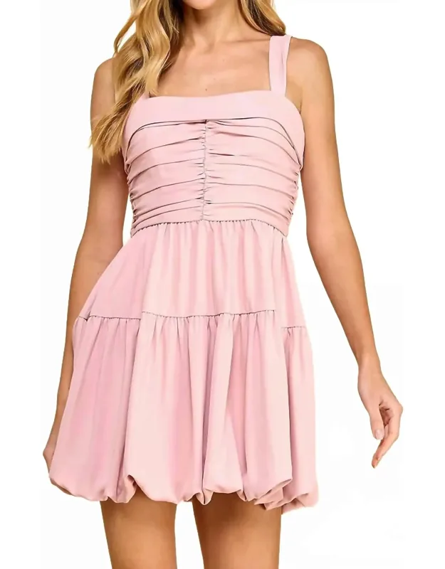 Ruched Detail Fit And Flare Tank Dress
